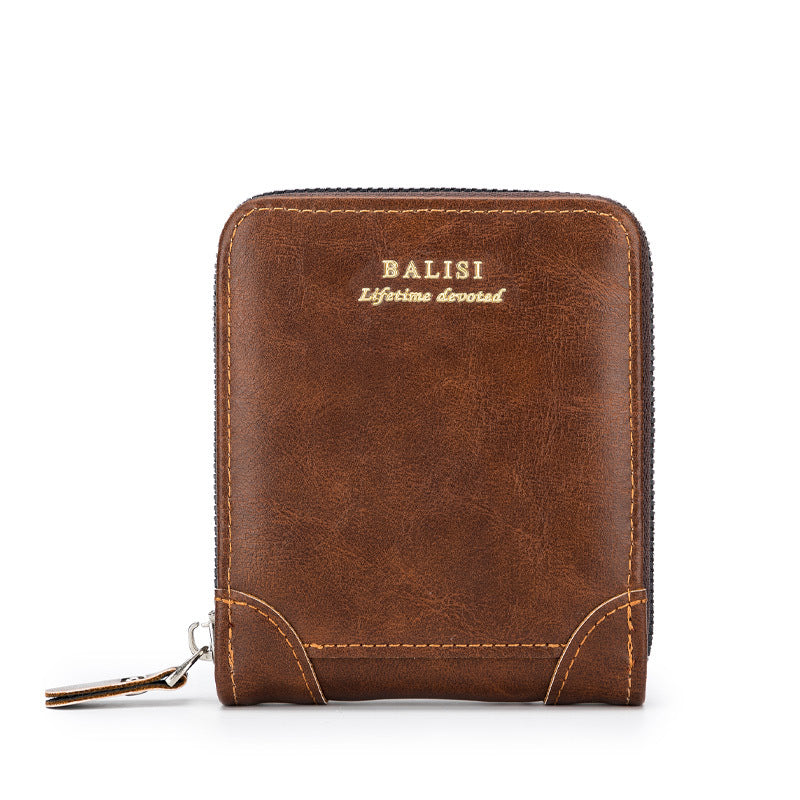 Portfele męskie Vintage Brown Leather Credit Business Card Holders